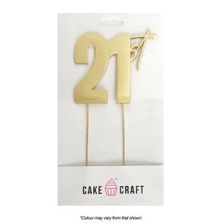 Cake Topper - 21st Gold - Cupcake Sweeties