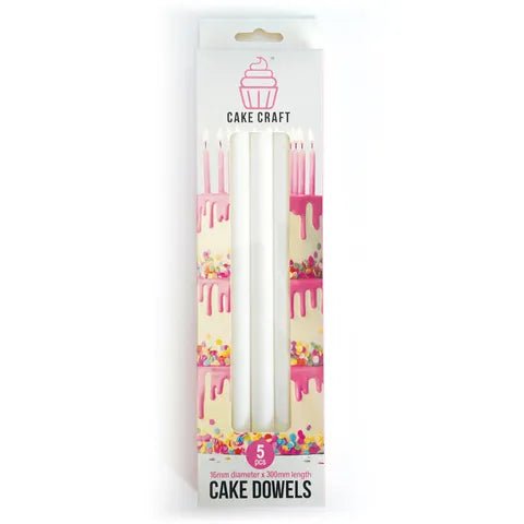 Plastic Dowels 5 Pack - 16mm x 30mm - Cupcake Sweeties