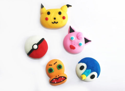 Pokemon Decorations - Pack of 6 mixed approx 4cm - Cupcake Sweeties