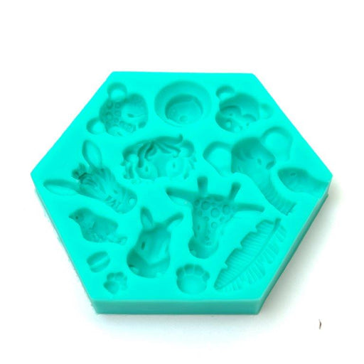 Silicone Mould - Jungle Animals - Cupcake Sweeties
