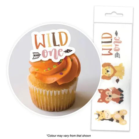 Wafer Cupcake Toppers - Wild One (16) - Cupcake Sweeties