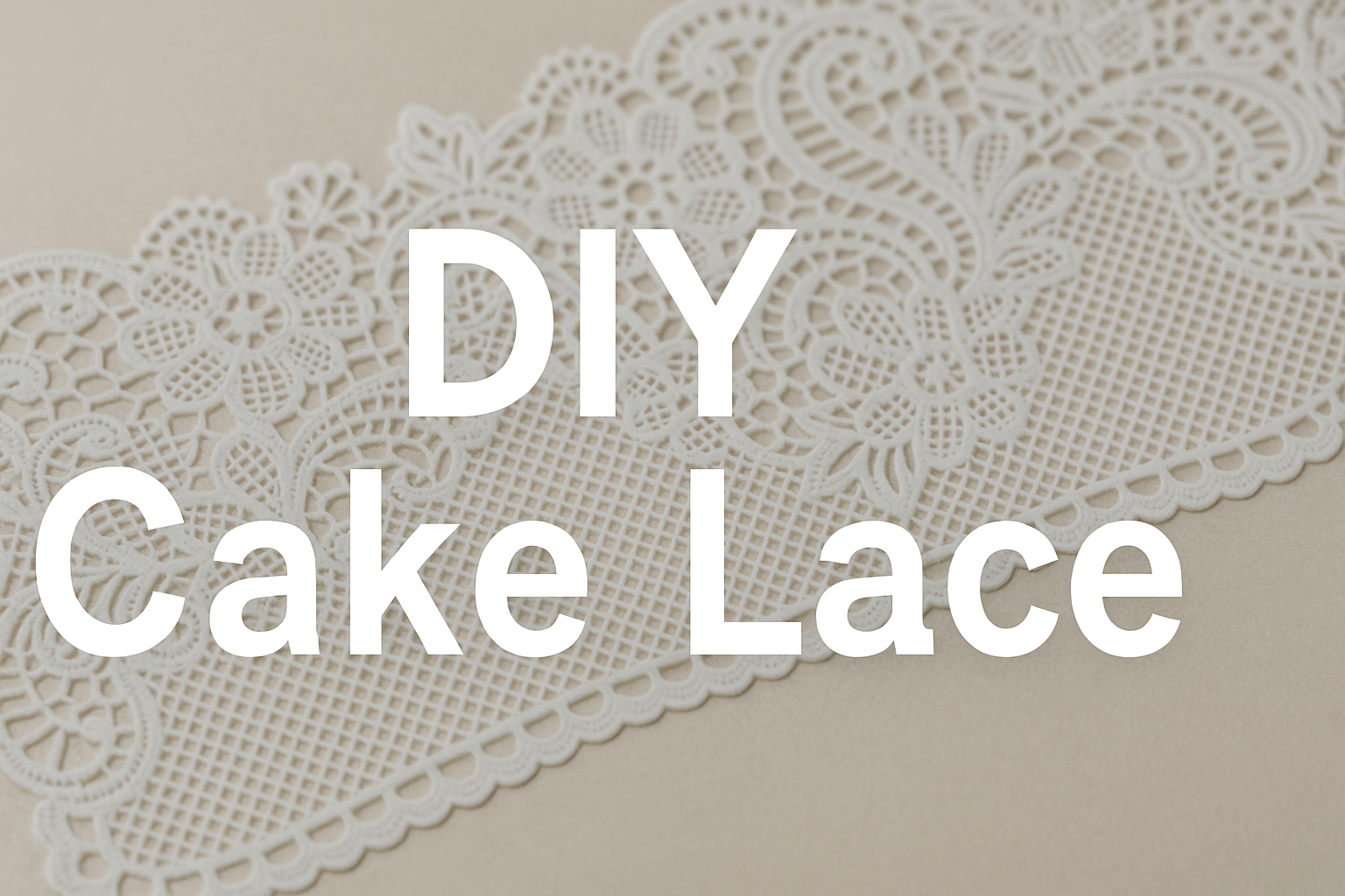 DIY Cake Lace - Cupcake Sweeties