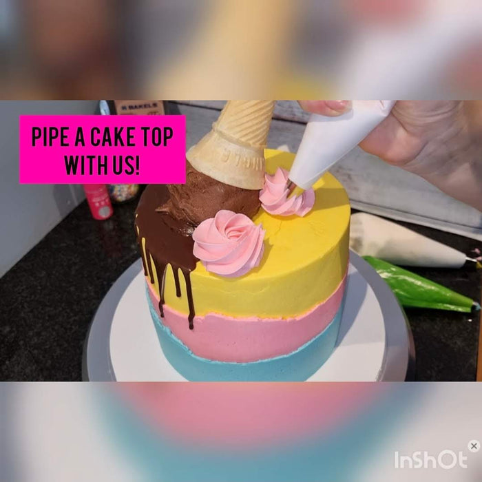 How to: Piped buttercream cake top! - Cupcake Sweeties