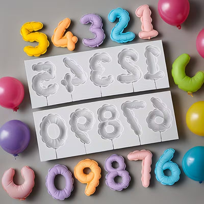 Silicone Mould | Foil Balloon Numbers