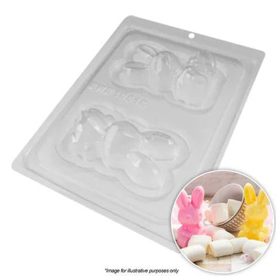 BWB | Small Geometric Bunny | 3 Piece Mould - Cupcake Sweeties