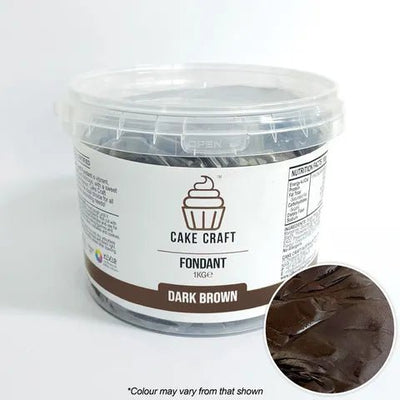 Cake Craft Fondant Brown 1kg - Cupcake Sweeties