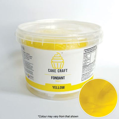 Cake Craft Fondant Yellow 1kg - Cupcake Sweeties