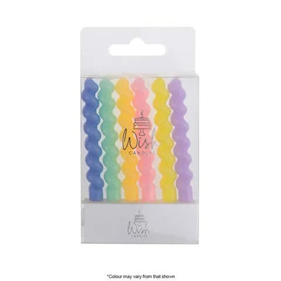 Candles | Pastel Twister Candles | Wish | Pack of 6 - Cupcake Sweeties