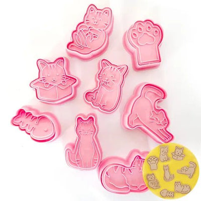 Cats | Cookie Cutters | 8 Piece Set - Cupcake Sweeties