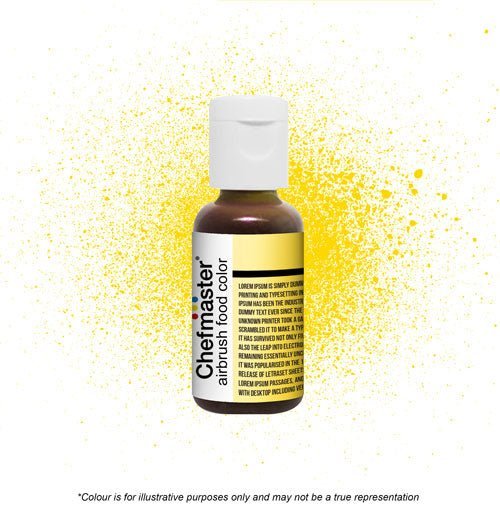 Chefmaster Airbrush Colour - Canary Yellow - 18gm (Short Dated) - Cupcake Sweeties