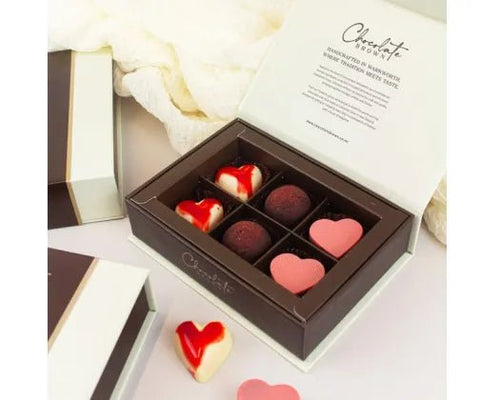 Chocolate Brown | Gift Boxed Chocolates 6pk | With Love - Cupcake Sweeties