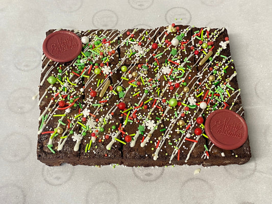 Chocolate Brownie Gift Box with Christmas Bling! - Cupcake Sweeties
