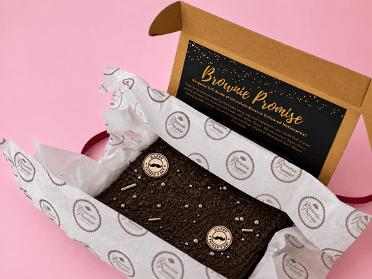 Chocolate Brownie Gift Box with Father's Day Bling! - Cupcake Sweeties