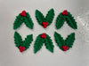 Christmas Holly - Pack of 6 (3cm) (Pick Up Only) - Cupcake Sweeties