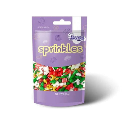 Christmas Reindeer & Trees Sprinkles (80g) - Cupcake Sweeties
