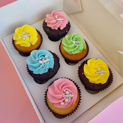 Coloured Icing Cupcakes with Bling! - Cupcake Sweeties