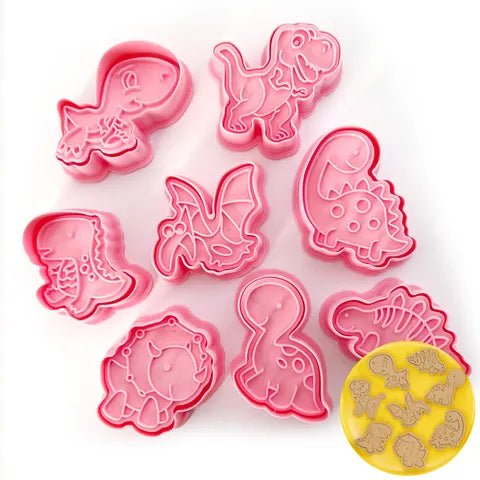 Dinosaur Cookie Cutters 8 Piece Set - Cupcake Sweeties