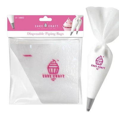 Disposable Piping Bags | Lightweight | 12 Inch | 100 Pack | Cake Craft - Cupcake Sweeties