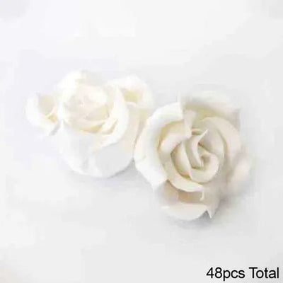 Edible Decorations | White Rose | Small | 4.5cm | Pick Up Only - Cupcake Sweeties