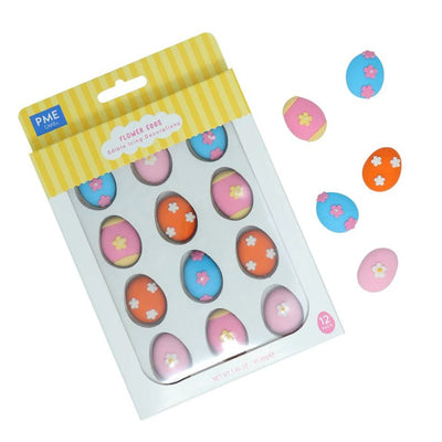 Edible Sugar Decorations | Easter Eggs | 12pc - Cupcake Sweeties