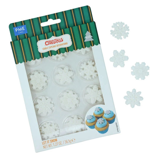 Edible Sugar Decorations | Let It Snow | PME - Cupcake Sweeties