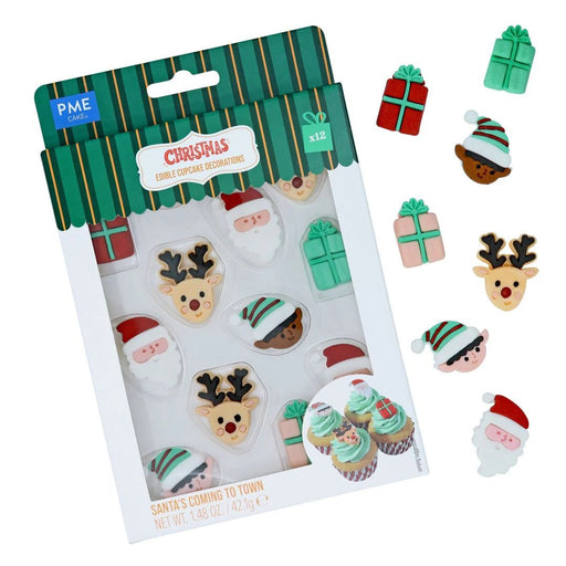 Edible Sugar Decorations | Santa's Coming To Town | PME - Cupcake Sweeties