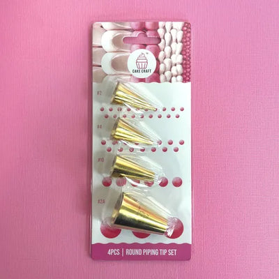 Round Piping Tip Set | Set of 4 | Cake Craft