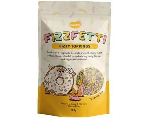 Fizzfetti | Fizzy Toppings | Tutti Frutti | 100g | Go Bake - Cupcake Sweeties