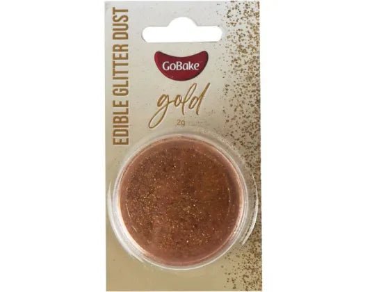 GoBake Edible Glitter Dust - Gold 2gm - Cupcake Sweeties