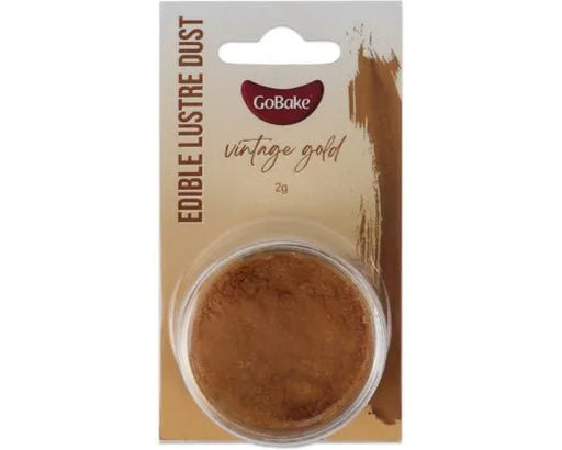 GoBake Pearl Lustre Dust - Vintage Gold - 2gm - Cupcake Sweeties