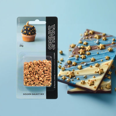 Golden Galaxy Mix Stars | Sprinks | 25g - Cupcake Sweeties