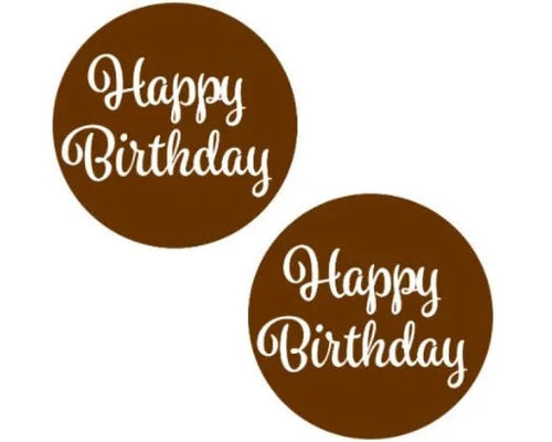 Happy Birthday Chocolate Disc - Cupcake Sweeties