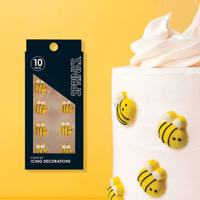 Icing Decorations | Bumble Bee | Sprinks | 10 pieces - Cupcake Sweeties