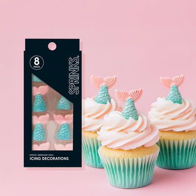 Icing Decorations | Mermaid Tails | Sprinks | 8 pieces - Cupcake Sweeties