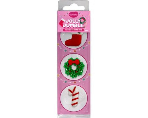 Jolly Jumble | Christmas Decorations | Pack of 6 | Go Bake - Cupcake Sweeties