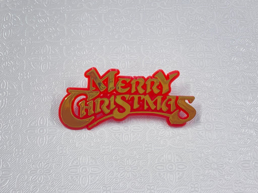 Merry Christmas Plaque Gold and Red - Cupcake Sweeties