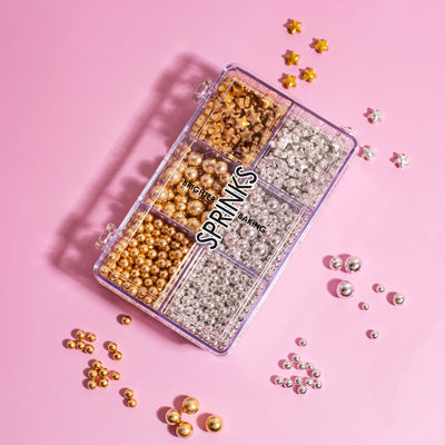 Metaillic Favourites Box | Gold & Silver | Sprinks | 95g - Cupcake Sweeties