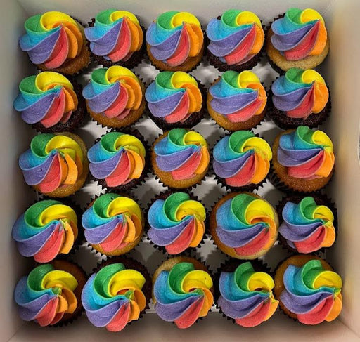 Mini Rainbow Cupcakes - Cupcake Sweeties