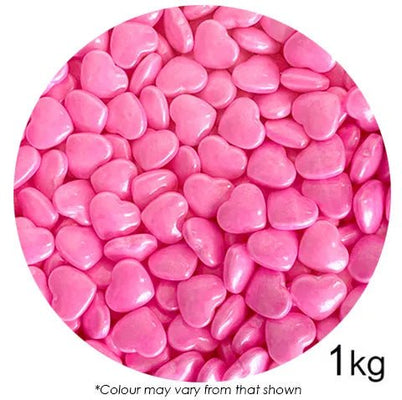 Pink Hearts 12mm Sprinkle Medley - 100gm - Cupcake Sweeties
