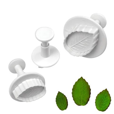 Plunger Cutters - Rose Leaf (set of 3) - Cupcake Sweeties