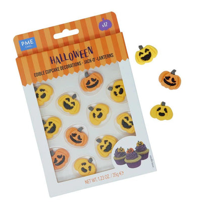 PME | Halloween Edible Cupcake Decorations | Pumpkins | 12pack - Cupcake Sweeties