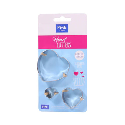 PME | Heart | Cutter Set | 3 Pieces - Cupcake Sweeties