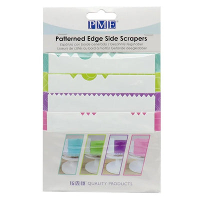PME | Pattern Edge Side Scraper | Set of 4 - Cupcake Sweeties