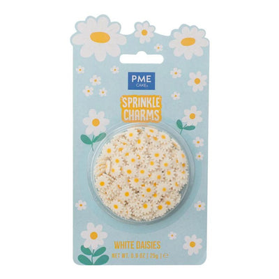 PME | Sprinkle Charms | White Daisies | 25g - Cupcake Sweeties