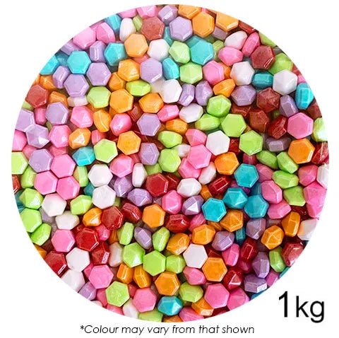 Rainbow Diamonds Sprinkles 100g - Cupcake Sweeties