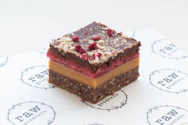 Raw Goodness - Peanut Butter & Jelly Slice - Cupcake Sweeties