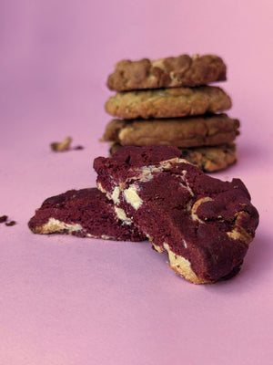 Red Velvet New York Style Cookies 🍪 - Cupcake Sweeties