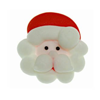 Santa Face - Pack of 6 (3cm) (Pick Up Only) - Cupcake Sweeties