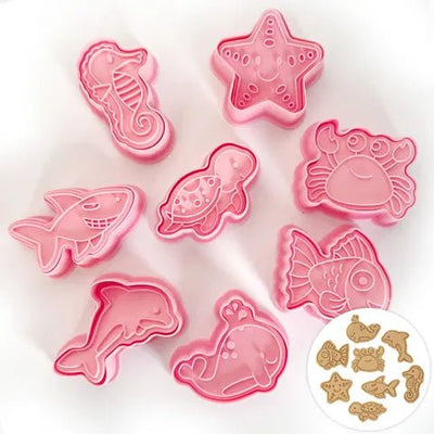 Sea / Ocean Cookie Cutters 8 Piece Set - Cupcake Sweeties