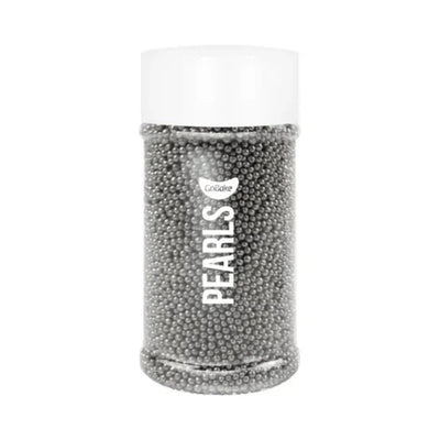 Shiny Silver | 2mm | Sprinkles | Go Bake | 90g - Cupcake Sweeties